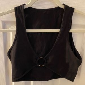 Black crop top